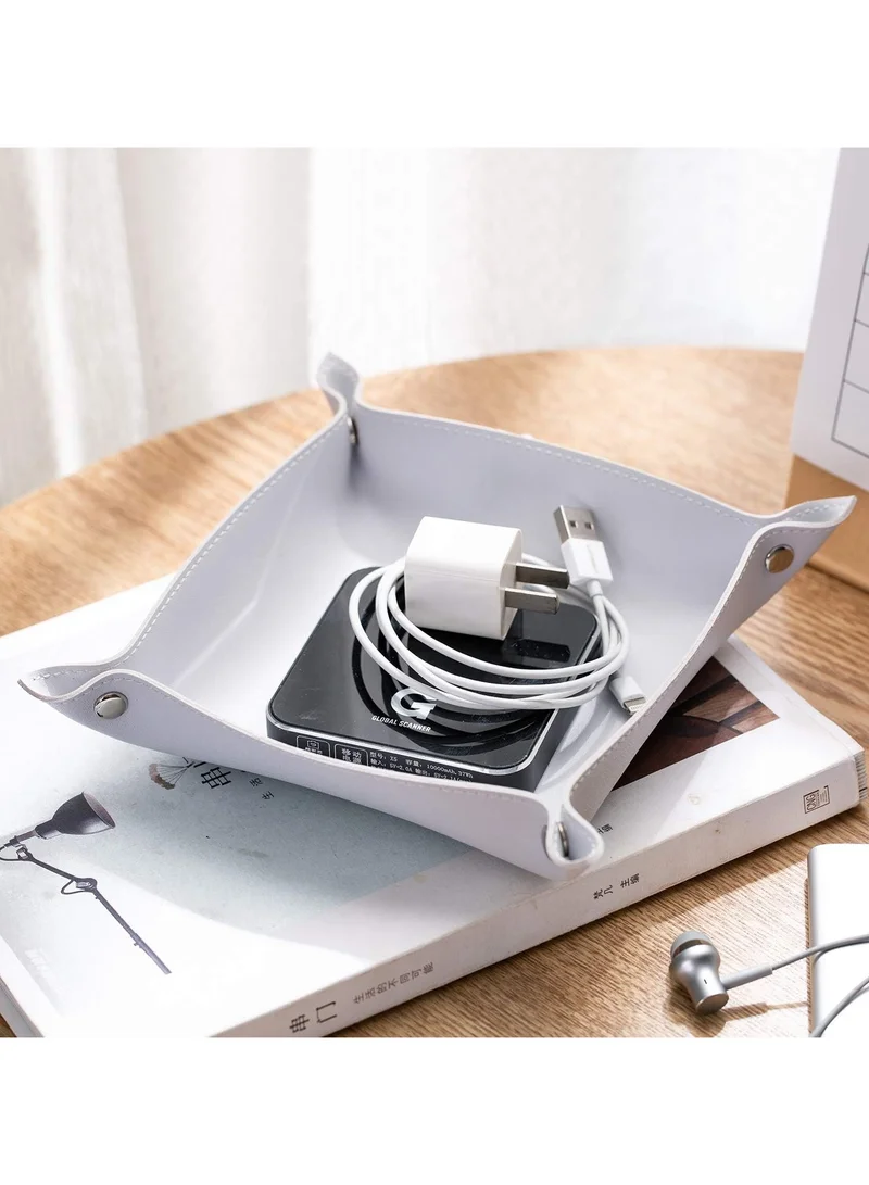 Mahmir Abalone Grey MahMir® Valet Tray - Small & Compact Catchall Tray | Desk, Bedside, Home Entrance Entryway Organizer | Valet Tray for Keys, Coins, Stationary, Jewelry Abalone Grey  | Best Price UAE