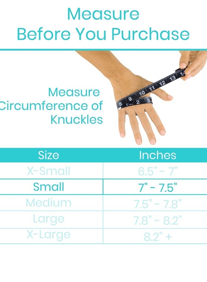 VIVE قفازات التهاب المفاصل - قفاز ضغط لليد للرجال والنساء لالتهاب المفاصل الروماتويدي - تخفيف ألم المفاصل - دعم معصم نفق الرسغ - أصابع مفتوحة، بدون أصابع للإبهام للكتابة على الكمبيوتر