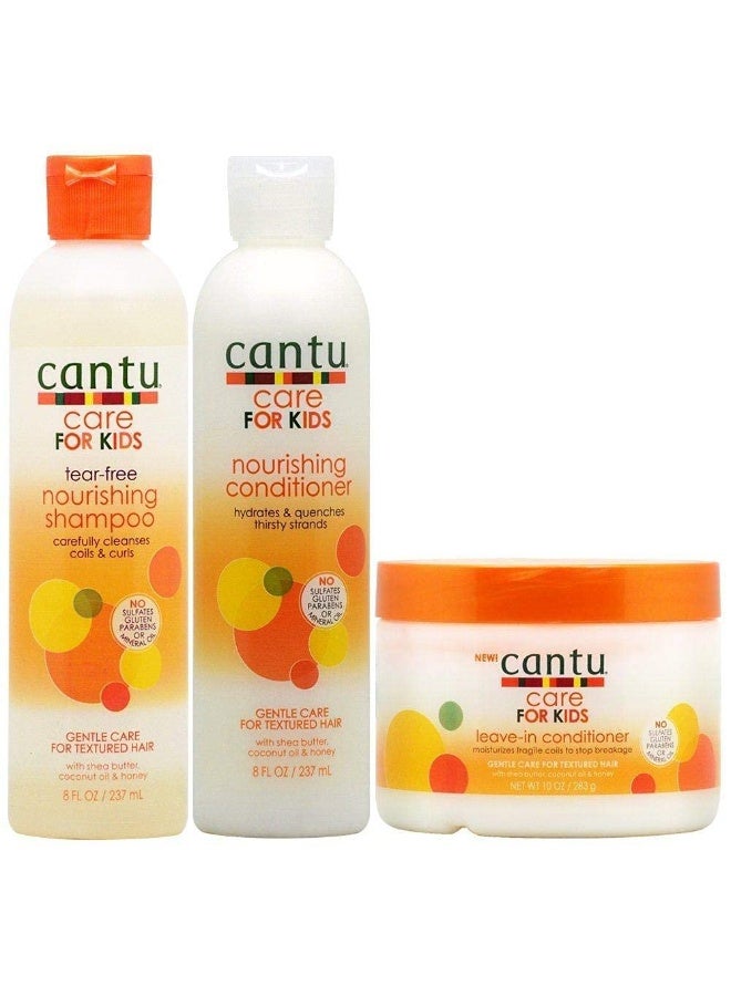 Cantu Care for Kids Nourishing Shampoo And Conditioner And Leave-in Conditioner Set - Image 1