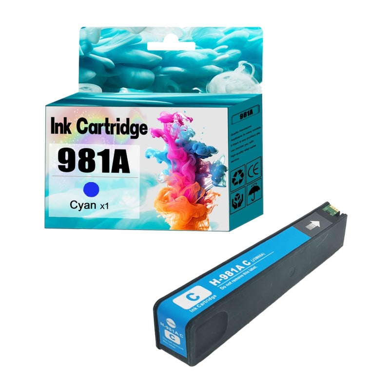 Cyan Ink Cartridge Replacement Compatible For PageWide Enterprise 556 586 Printers - Image 2