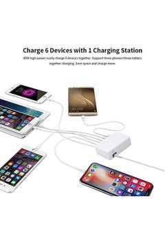 نيبمينينت موزع نقل وشحن سريع مزود بشاشة LCD و6 منافذ USB أبيض  - Image 5