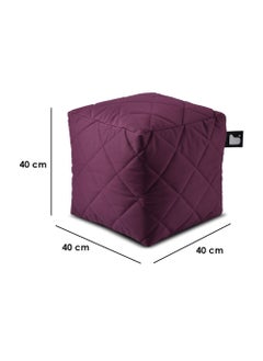 Extreme Lounging Extreme Lounging® - Original Quilted B-Box Pouf - Made in UK - Premium Quality Double Stitched Ottoman - UV Protected & Waterproof Stool, Ideal for Indoor & Outdoor Use - 40x40x40cm - Berry  - Image 3