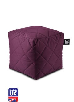 Extreme Lounging Extreme Lounging® - Original Quilted B-Box Pouf - Made in UK - Premium Quality Double Stitched Ottoman - UV Protected & Waterproof Stool, Ideal for Indoor & Outdoor Use - 40x40x40cm - Berry  - Image 1