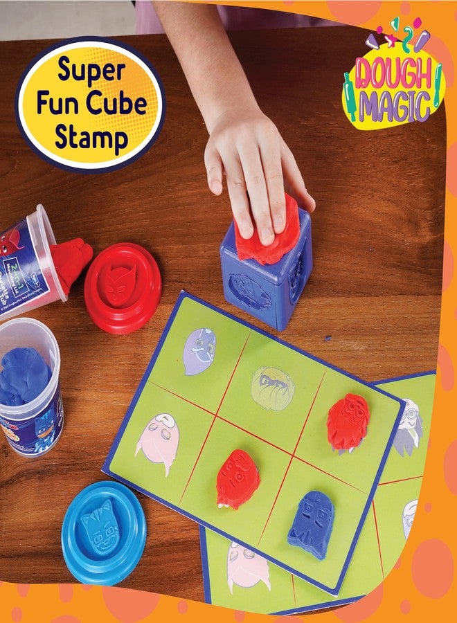 Dough Magic Pj Masks Roll N Match Cube Activity Set with Moulding Lid Pack of 2 100Gm Each|Soft Dough|Fun with Water Based Dough|Art & Craft Kit|Birthday & Return Gift for Kids 3 Yrs+|-Multicolor - Image 2