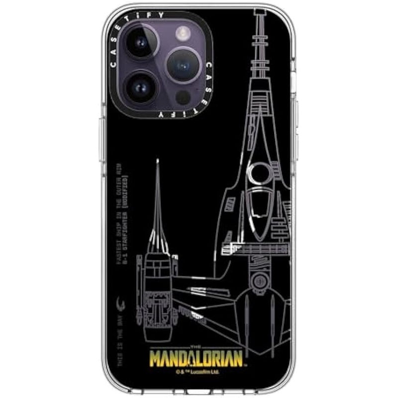 Casetify Clear iPhone 14 Pro Max Case 【Mandalorian Co-Lab/Not Yellowing / 6.6ft Drop Protection/Compatible with Magsafe】 - N-1 Starfighter - Clear - Image 2