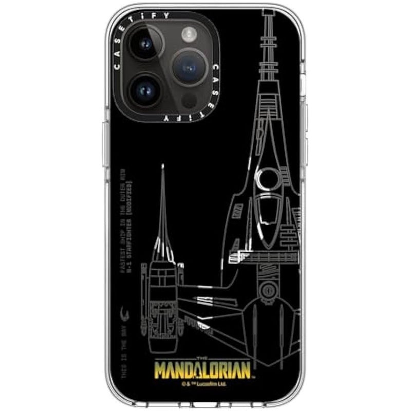 Casetify Clear iPhone 14 Pro Max Case 【Mandalorian Co-Lab/Not Yellowing / 6.6ft Drop Protection/Compatible with Magsafe】 - N-1 Starfighter - Clear - Image 3