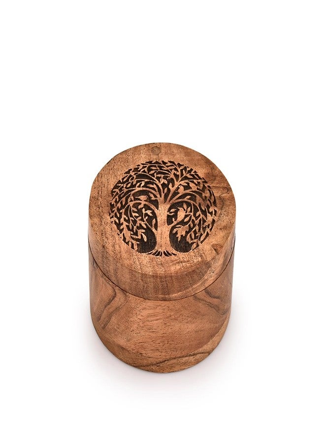 Mahasu Cat Urn Acacia Wood Pet Urn-Small Pet Urns for Dogs-Pet Urns for Cats (3.5" X 3.5" X 2.5") - Image 1