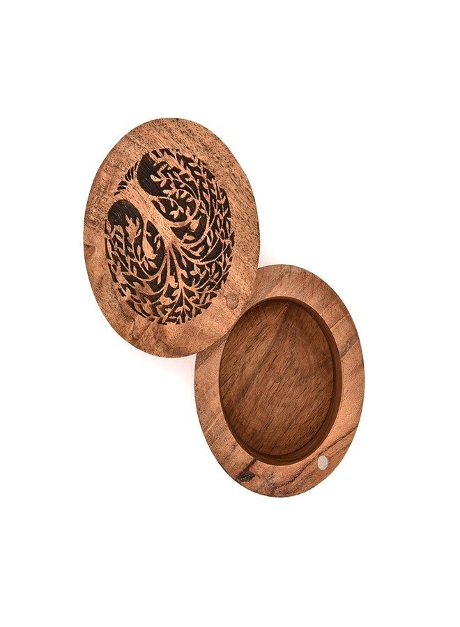 Mahasu Cat Urn Acacia Wood Pet Urn-Small Pet Urns for Dogs-Pet Urns for Cats (3.5" X 3.5" X 2.5") - Image 4