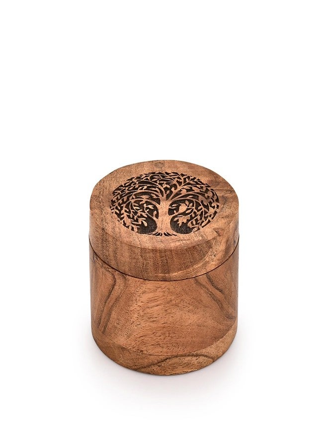 Mahasu Cat Urn Acacia Wood Pet Urn-Small Pet Urns for Dogs-Pet Urns for Cats (3.5" X 3.5" X 2.5") - Image 2