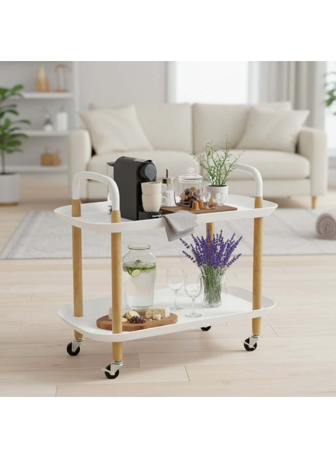 Multi-Tier Rolling Storage Cart - Mobile Organizer Trolley with Wheels for Kitchen, Bathroom & Laundry - Image 5