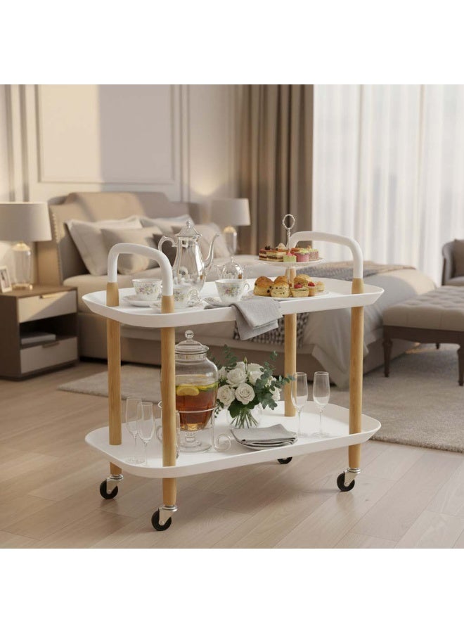 Multi-Tier Rolling Storage Cart - Mobile Organizer Trolley with Wheels for Kitchen, Bathroom & Laundry - Image 4