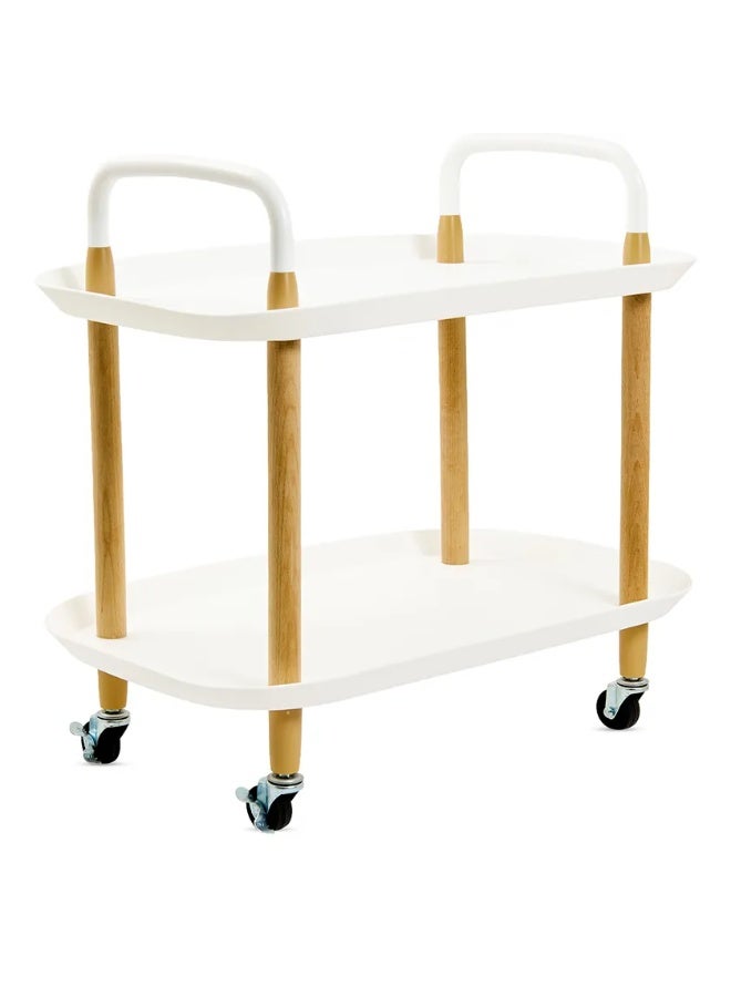 Multi-Tier Rolling Storage Cart - Mobile Organizer Trolley with Wheels for Kitchen, Bathroom & Laundry - Image 1