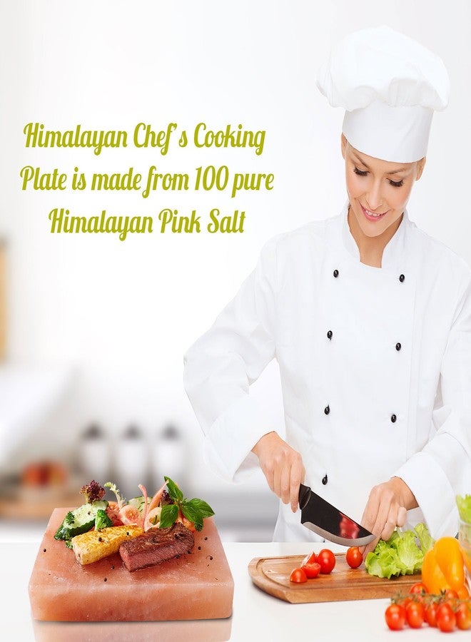 Himalayan Chef Natural Pink Salt Plate For Cooking, Grilling, Cutting and Serving, Pink Salt Slab (8" x 8" x 2") - Image 4