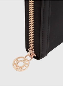TOMMY HILFIGER Women's Zip Arround Wallet - Polyester, Black  - Image 3