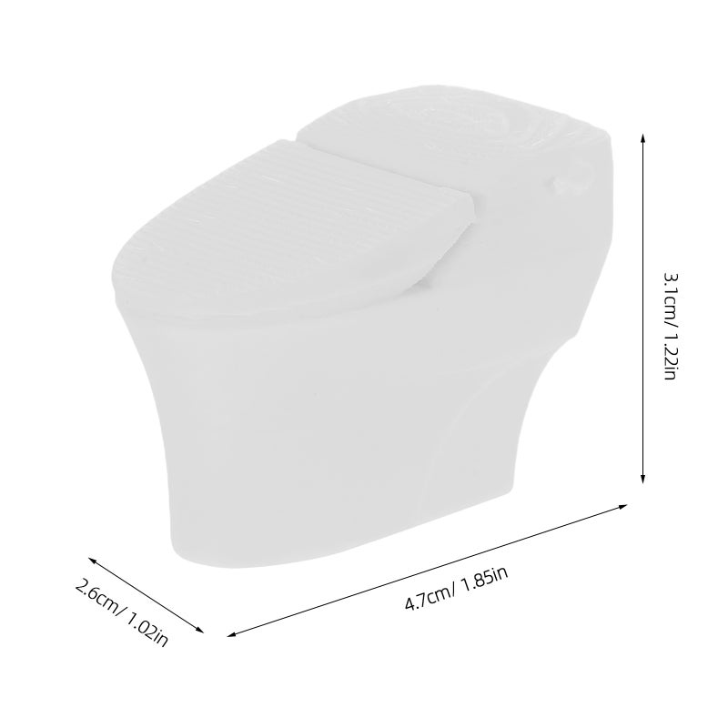 🚽 ملحقات بيت الدمى مرحاض صغير واقعي للعب التخيلي تصميم متين - Image 4