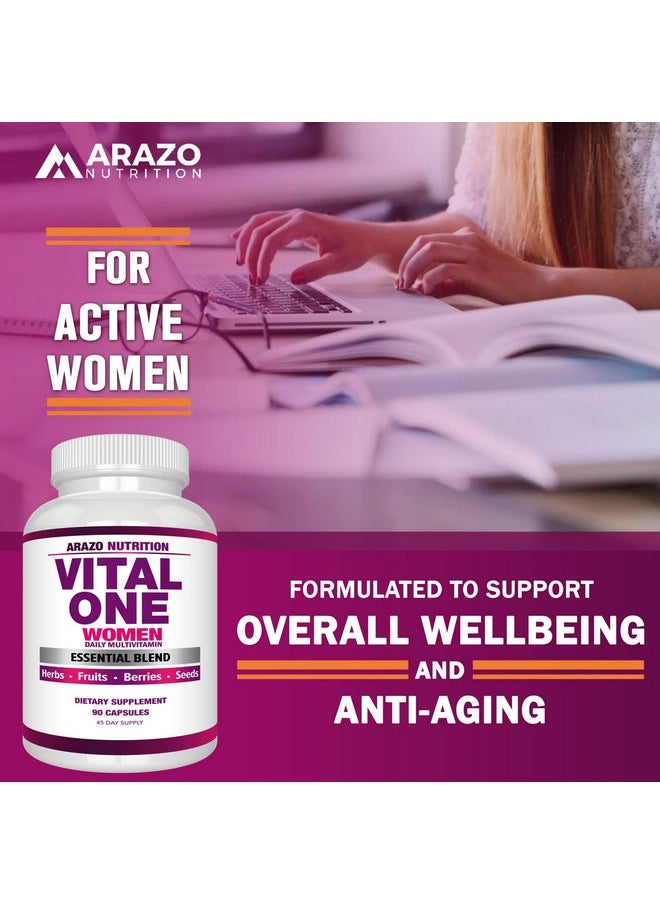 Vital One Multivitamin For Women Daily Wholefood Supplement 90 Vegan Capsules - pzsku/Z593E84AA17BE801BB3AEZ/45/_/1695134290/e1b2cb18-0462-4235-897f-435623288c91