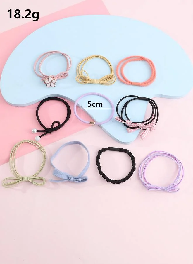 Take Two  Set of 10 - Bow Detail Fashion Hair Ties for Women | Best Price UAE
