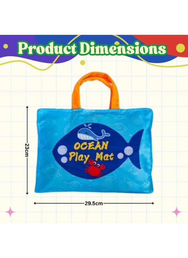 Home Smart Home Smart Fishing Game for toddlers Ocean play mat 22 pcs set bag/mat, Fishing rod, cups and sea animals perfect for gift.  - Image 2