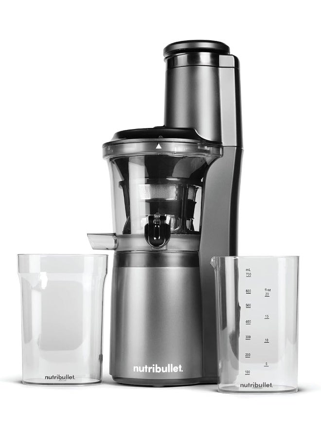 nutribullet Slow Juicer, Slow Masticating Juicer Machine, Easy to Clean, Quiet Motor & Reverse Function, BPA-Free, Cold Press Juicer with Brush 700 ml 150 W NB-SJ300 Charcoal Black - Image 1