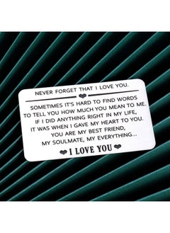 Husband Boyfriend  Wallet Insert for Men Him from Wife Girlfriend Birthday  Present Love Card for Hubby Fianc Groom Fathers Day Anniversary New Year Wedding Gift Him Her