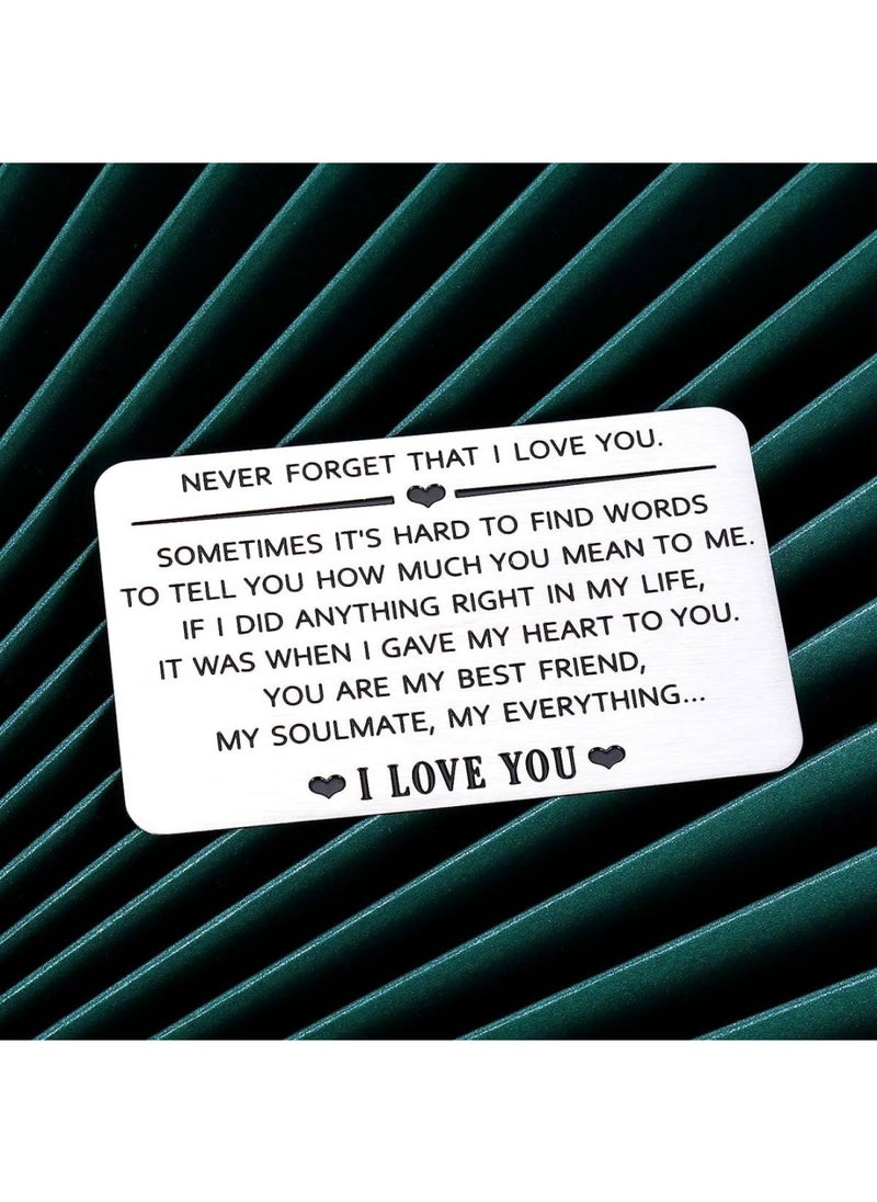 BPA - Husband Boyfriend  Wallet Insert for Men Him from Wife Girlfriend Birthday  Present Love Card for Hubby Fianc Groom Fathers Day Anniversary New Year Wedding Gift Him Her - Image 1
