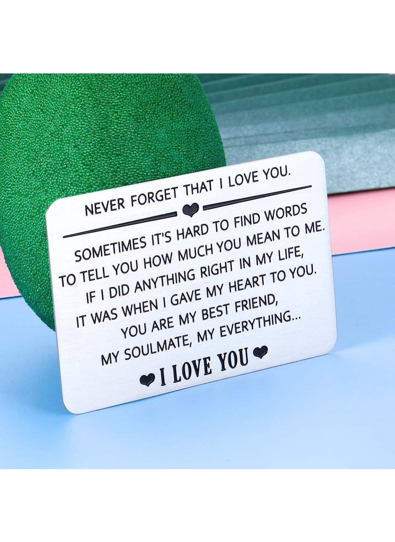 BPA - Husband Boyfriend  Wallet Insert for Men Him from Wife Girlfriend Birthday  Present Love Card for Hubby Fianc Groom Fathers Day Anniversary New Year Wedding Gift Him Her - Image 1