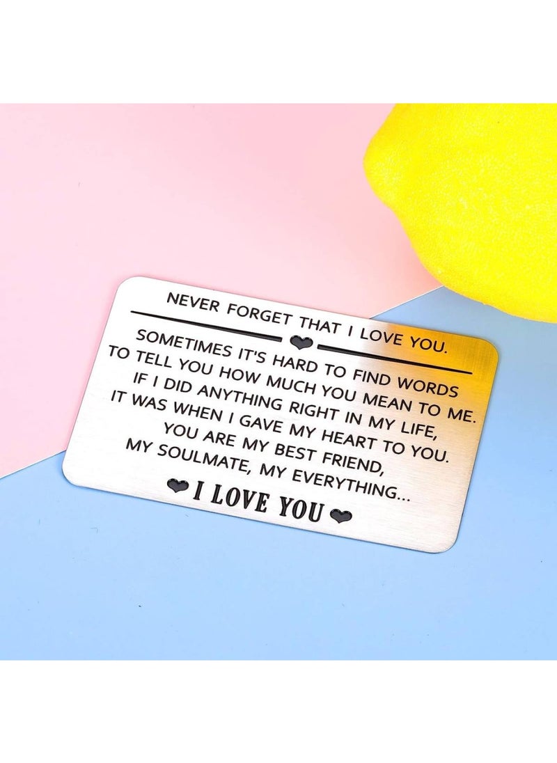 BPA - Husband Boyfriend  Wallet Insert for Men Him from Wife Girlfriend Birthday  Present Love Card for Hubby Fianc Groom Fathers Day Anniversary New Year Wedding Gift Him Her - Image 1