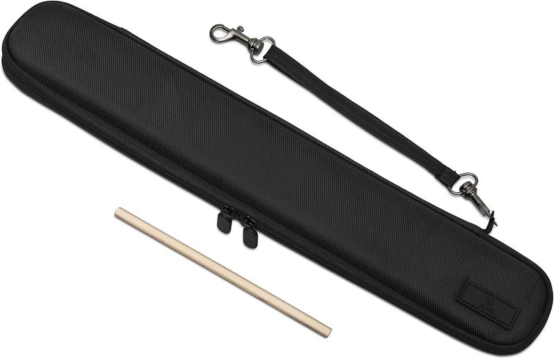 Purrff Conductor Baton Case - Professional Quality Holder for Orchestra Director Stick, Band Teacher - Smooth Zipper, Lid Pads, Adjustable Supports - Complete with Carrying Strap and a Pencil - Image 4
