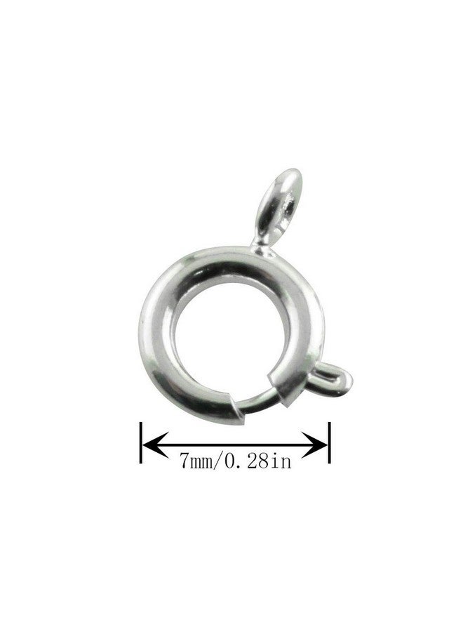 JCBIZ 30Pcs 7Mm Diameter Open Spring Ring Round Clasps (15Pcs Silver + 15Pcs Gold) - Image 5