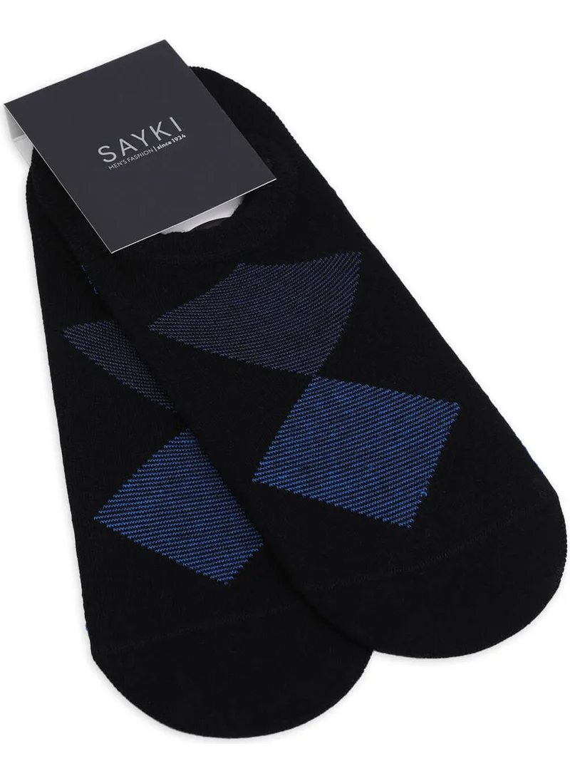 Hatemoğlu Black Double Patterned Cotton Ballerina Socks