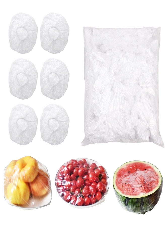 itechpanda 100 PCS Reusable Elastic Food Storage Covers, Transparent Stretch Dish Plate Plastic Covers for Family Outdoor Picnic, Bowl Dish Plate Plastic Covers for Leftover and Meal Prep - Image 1