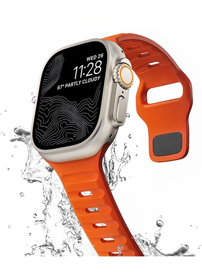 Gregoss - Apple Watch 42 44 45 49 mm Ultra 2 Soft Silicone Adjustable Sport Band - Image 1