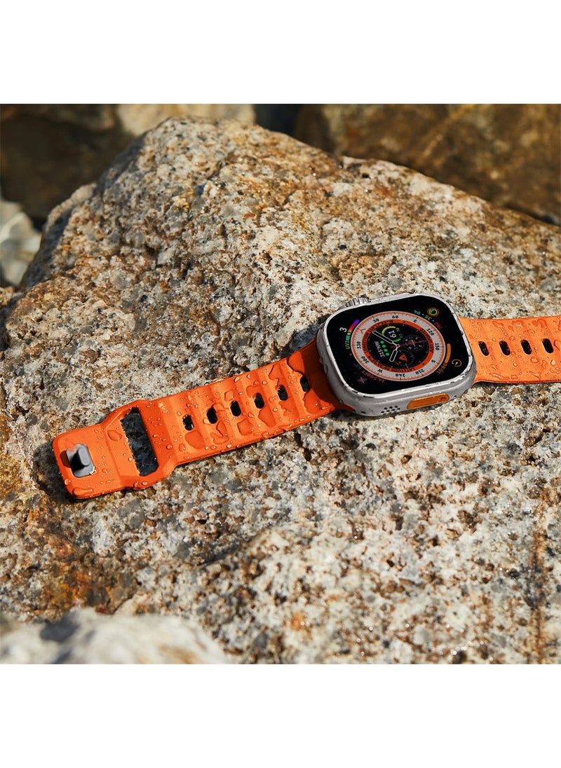 Gregoss - Apple Watch 42 44 45 49 mm Ultra 2 Soft Silicone Adjustable Sport Band - Image 1