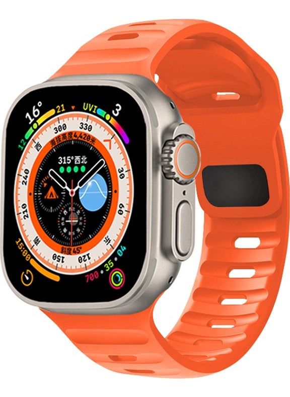 Gregoss - Apple Watch 42 44 45 49 mm Ultra 2 Soft Silicone Adjustable Sport Band - Image 1