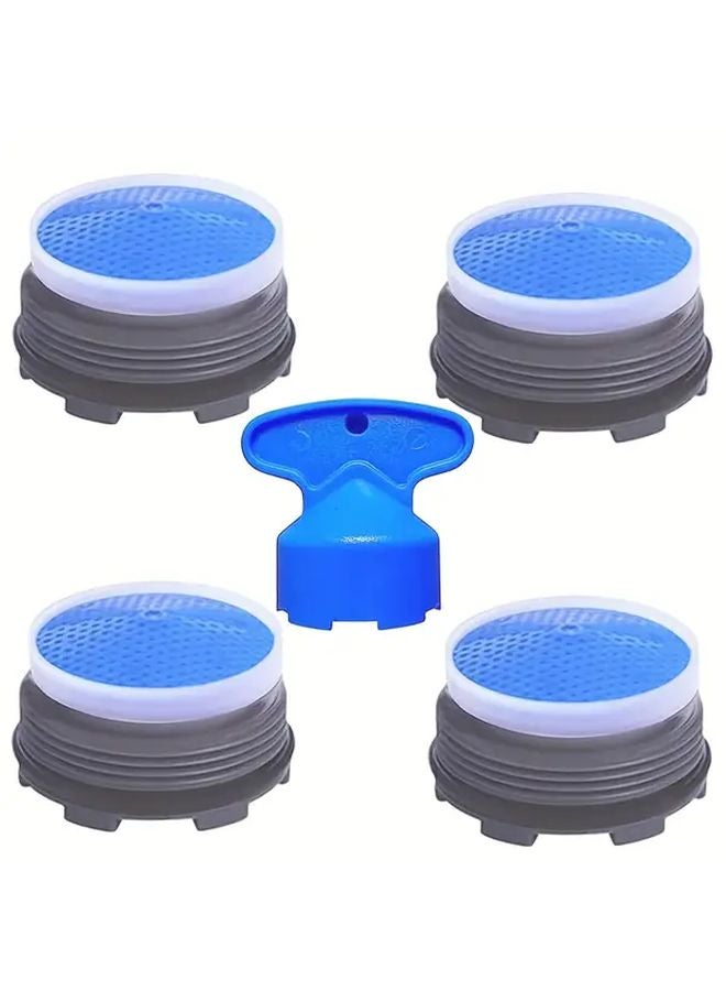4pcs 21 5mm 0 85inch Faucet Aerator With Removal Wrench 1 8GPM Flow Restrictor - Image 1