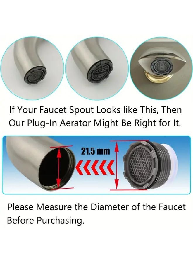 4pcs 21 5mm 0 85inch Faucet Aerator With Removal Wrench 1 8GPM Flow Restrictor - Image 3