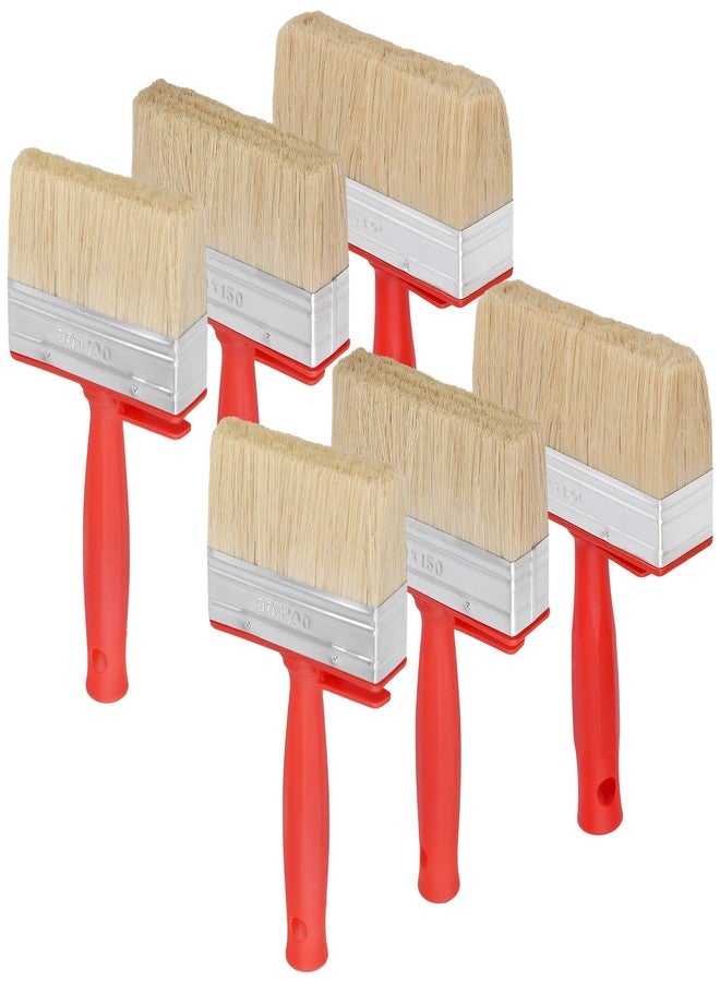 مجموعة من 6 فرش طلاء للأرضيات الخشبية من SINJEUN، بعرض 4 و5 و6 بوصات، لطلاء الخشب والجدران والأثاث - Image 1