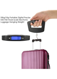 Beauenty Portable Electronic Digital Luggage Scale for Travel Luggage 50kg 10g with Hook, Black  - Image 3