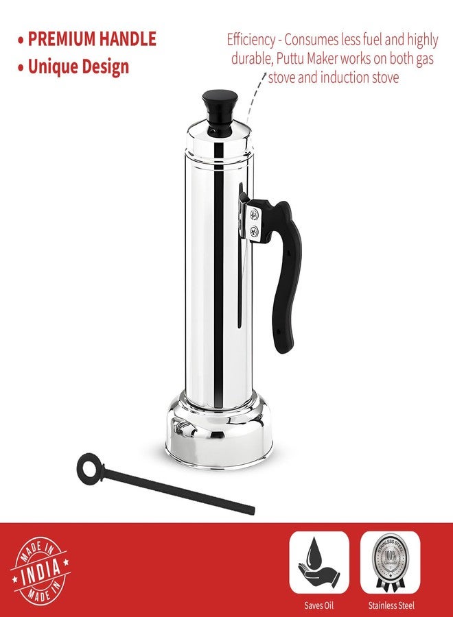 AADHIK Puttu Vessel Stainless Steel Puttu Maker, Puttu Kudam Suitable for Pressure Cooker - Image 4