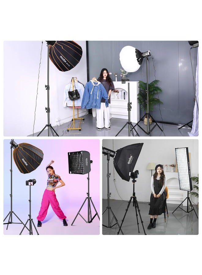 soonpho Heavy Duty Light Stand 9.8ft /3m Photography Tripod Light Stand Metal Adjustable Spring Cushioned with Carry Bag 1/4” to 3/8” Universal Screw for Photography LED Video Light, Ring Light, Monolight - Image 2