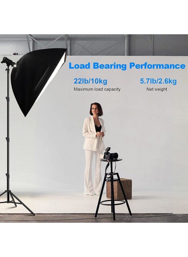 soonpho Heavy Duty Light Stand 9.8ft /3m Photography Tripod Light Stand Metal Adjustable Spring Cushioned with Carry Bag 1/4” to 3/8” Universal Screw for Photography LED Video Light, Ring Light, Monolight - Image 4