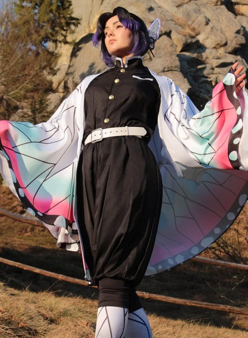 FLYHSO Demon Slayer Kochou Shinobu Cosplay Costume Anime Cosplay Kimono Outfit Costume  - Image 4