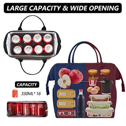 IDEATECH Lunch Box for Men, Insulated Lunch Bag, Leak Proof Lunch Cooler Bag Insulated for Work, Black Lunch Tote Bags Women with Adjustable Shoulder Strap(Black) - Image 2