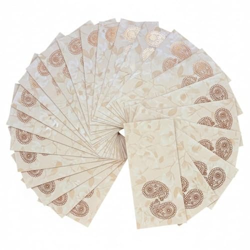 Krisah® Pack of 50 pcs Beige Sagan/Shagun/Cash/Gift Paper Envelopes (50, Beige) - Image 1
