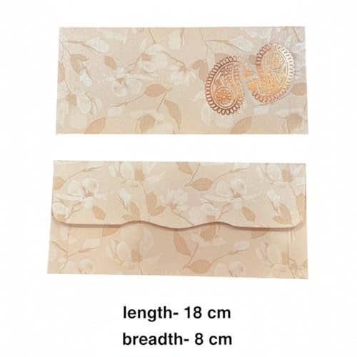 Krisah® Pack of 50 pcs Beige Sagan/Shagun/Cash/Gift Paper Envelopes (50, Beige) - Image 2