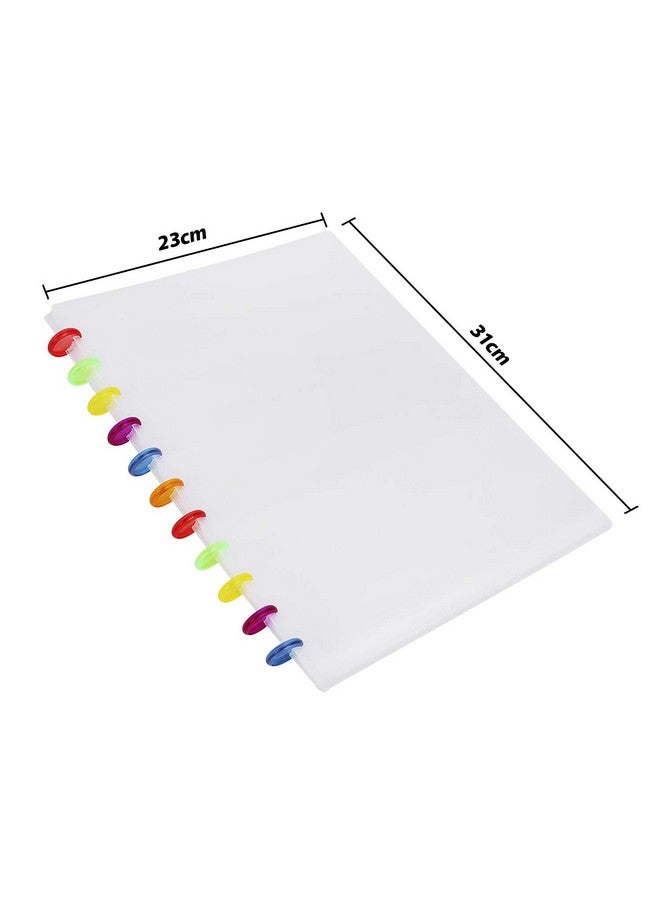 Ylucky Spiral-Bound Presentation Book 20 Sheets Clear Pockets Polycovers Plastic Multi Pocket Folders Letter Size Document Project Organizer Art Portfolio Clear Book Storage Book For Business School Office - Image 4