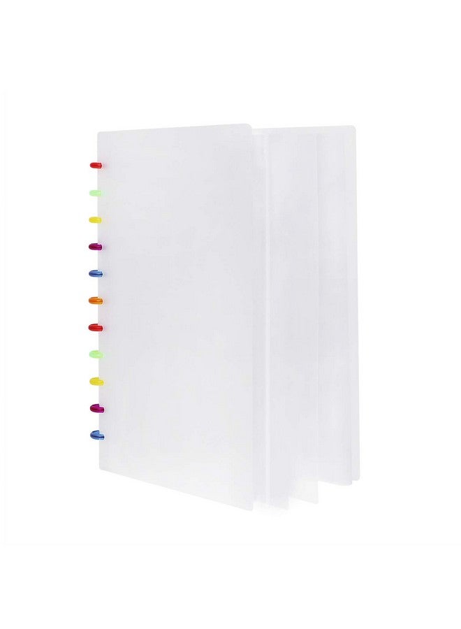 Ylucky Spiral-Bound Presentation Book 20 Sheets Clear Pockets Polycovers Plastic Multi Pocket Folders Letter Size Document Project Organizer Art Portfolio Clear Book Storage Book For Business School Office - Image 1