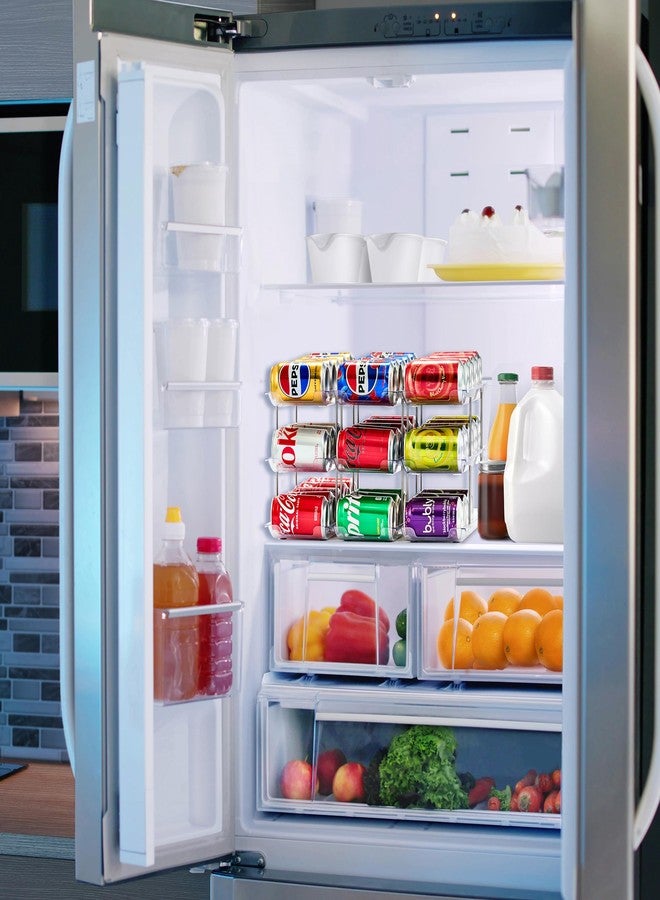 Sorbus 3-Tier Can Organizer for Pantry - Stackable Can Storage Organizer for Kitchen Cabinet, Can Rack Organizer for Pantry Shelf, Canned Food Dispenser with Rolling Design, Adjustable 2 or 3 Tiers - Image 4