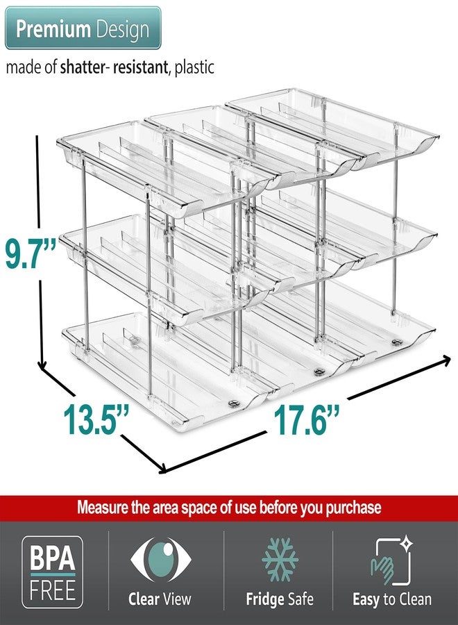 Sorbus 3-Tier Can Organizer for Pantry - Stackable Can Storage Organizer for Kitchen Cabinet, Can Rack Organizer for Pantry Shelf, Canned Food Dispenser with Rolling Design, Adjustable 2 or 3 Tiers - Image 3