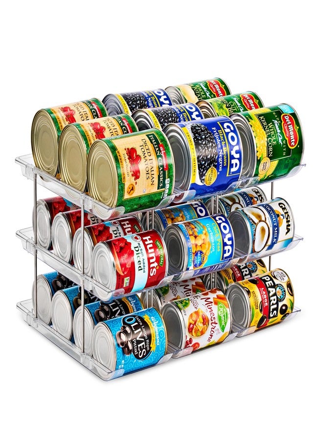 Sorbus 3-Tier Can Organizer for Pantry - Stackable Can Storage Organizer for Kitchen Cabinet, Can Rack Organizer for Pantry Shelf, Canned Food Dispenser with Rolling Design, Adjustable 2 or 3 Tiers - Image 1